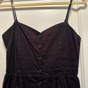 H&M Black Strapless Button Dress